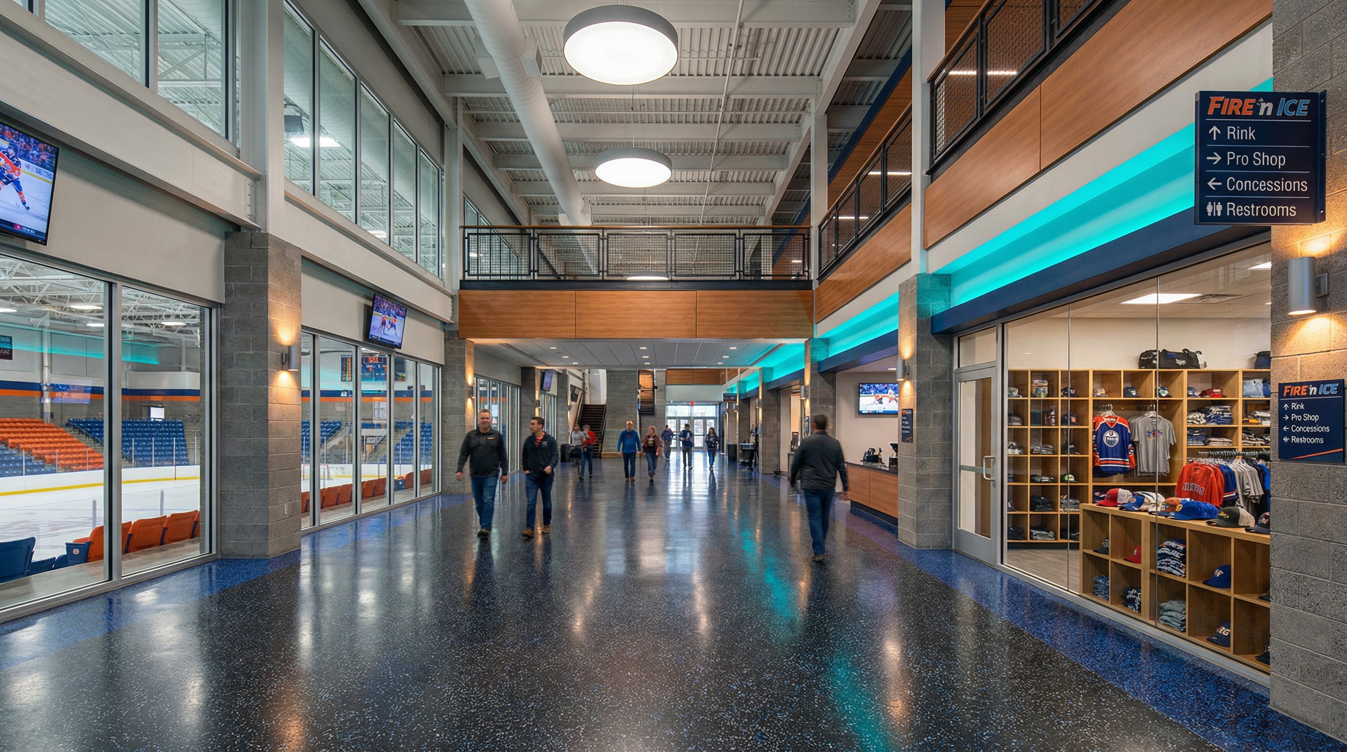 Fire 'n' Ice Arena concourse and lobby