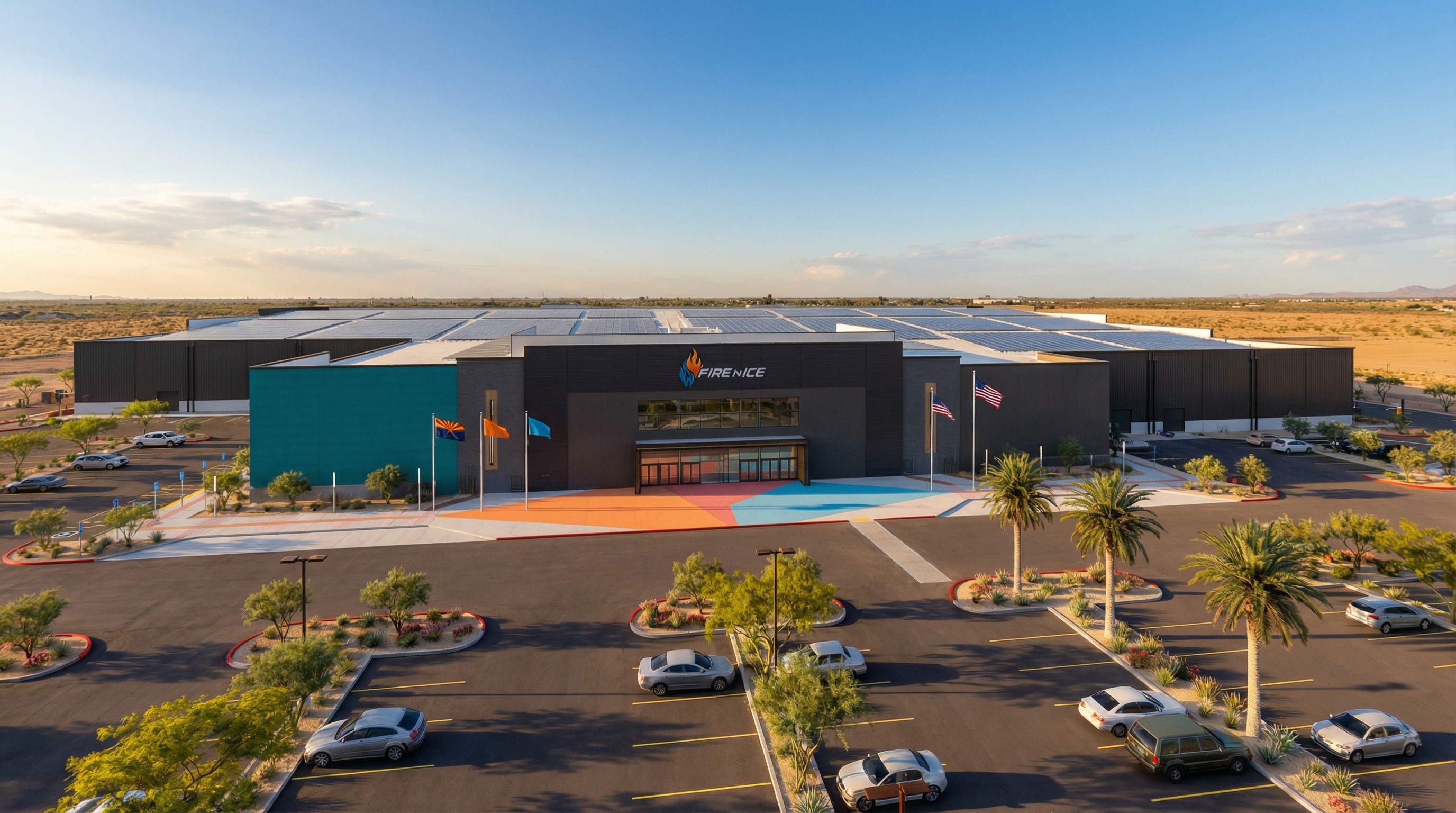 Fire 'n' Ice Arena exterior rendering